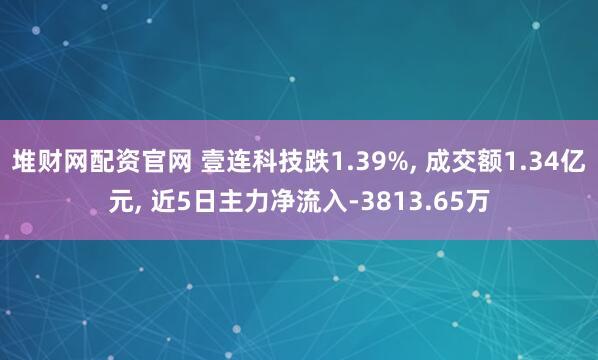 堆财网配资官网 壹连科技跌1.39%, 成交额1.34亿元, 近5日主力净流入-3813.65万