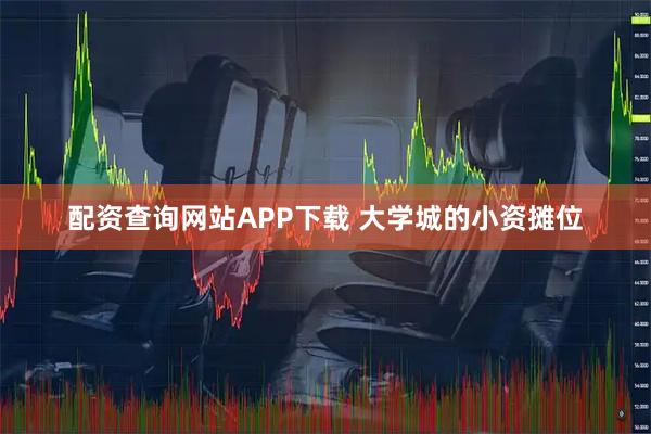 配资查询网站APP下载 大学城的小资摊位