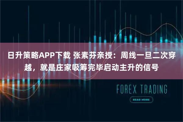 日升策略APP下载 张素芬亲授：周线一旦二次穿越，就是庄家吸筹完毕启动主升的信号