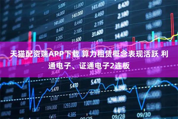 天猫配资端APP下载 算力租赁概念表现活跃 利通电子、证通电子2连板